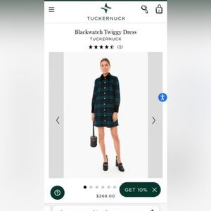 Tuckernuck Plaid Dress in Green and Blue